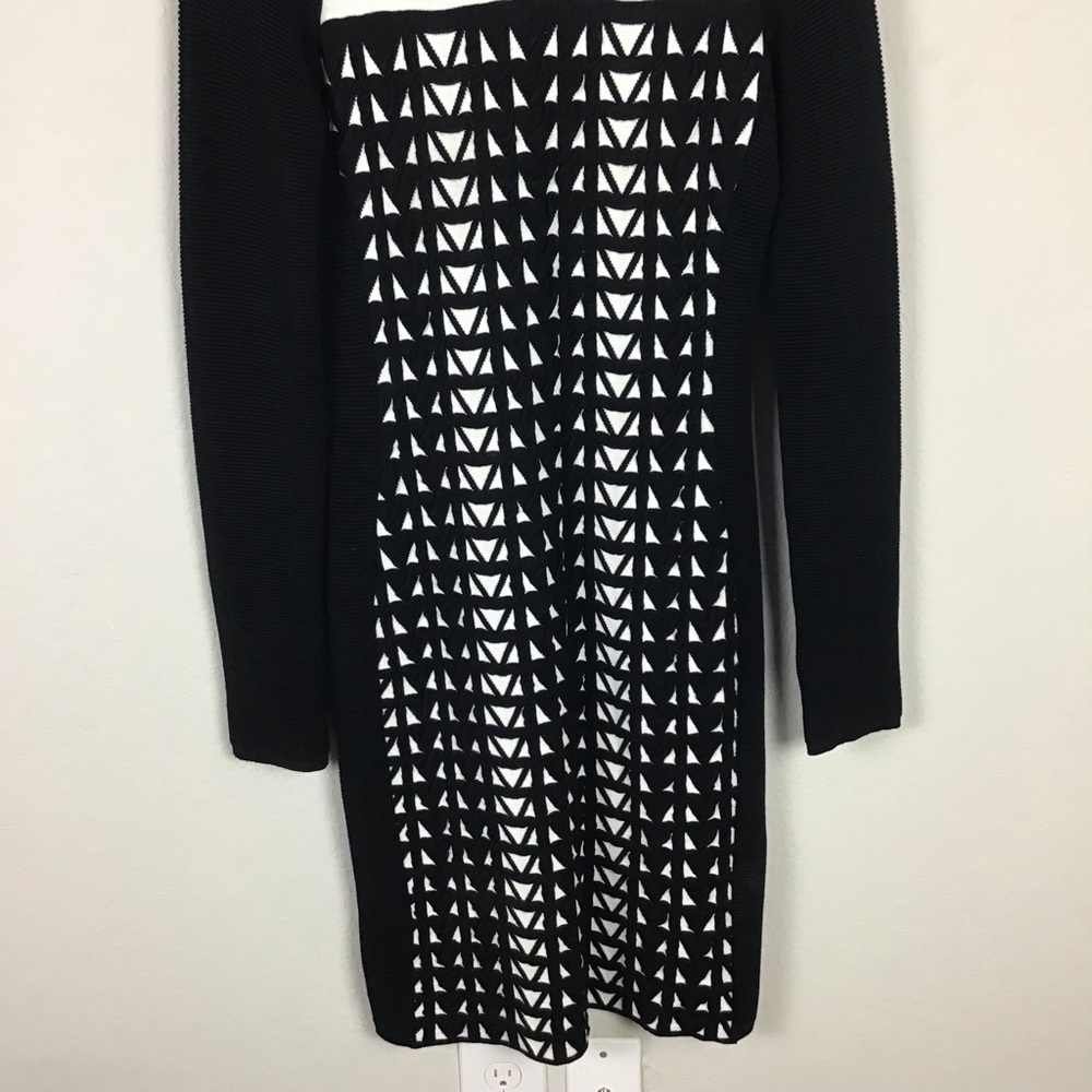 Faith Connexion Sweater Dress Geometric Jacquard Knit - Picture 4 of 11